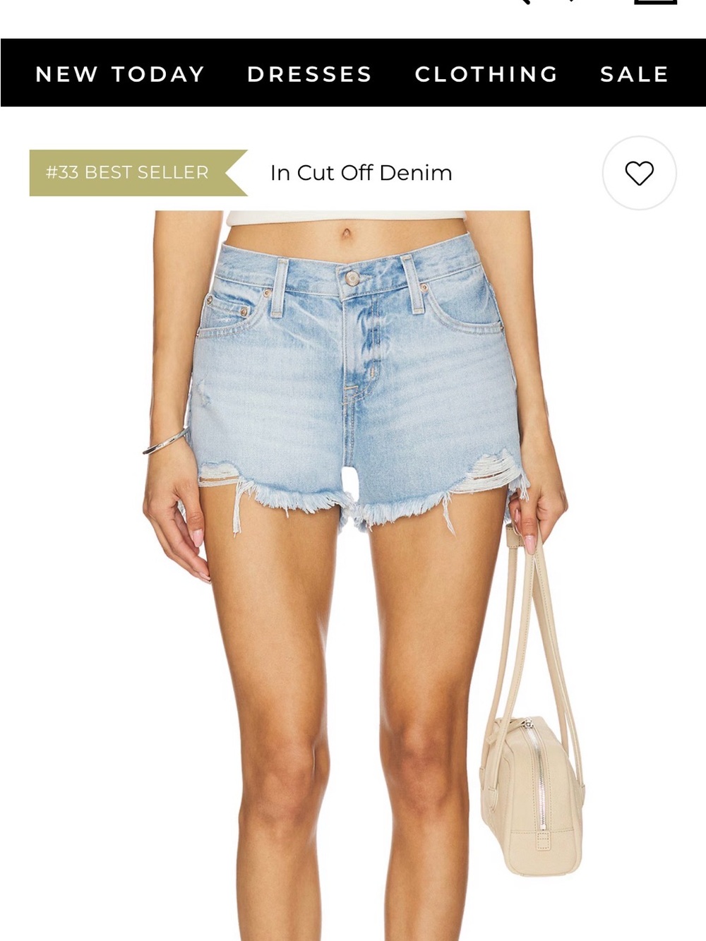 Pistola Distressed Dark Blue Denim Cutoff Shorts - Picture 4 of 5